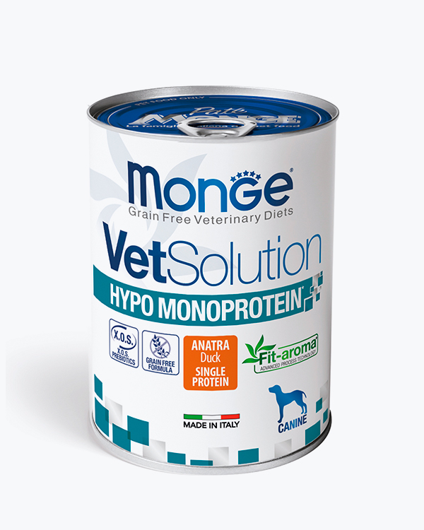 Влажный корм Monge VetSolution Wet Hypo canine для собак, утка, 400 г