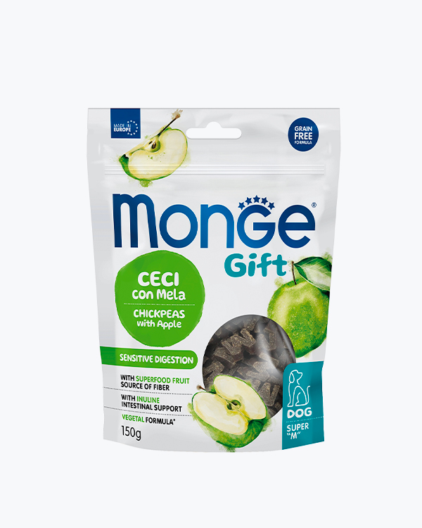 Лакомство Monge Gift Dog Sensitive digestion для собак, нут с яблоком, 150 г
