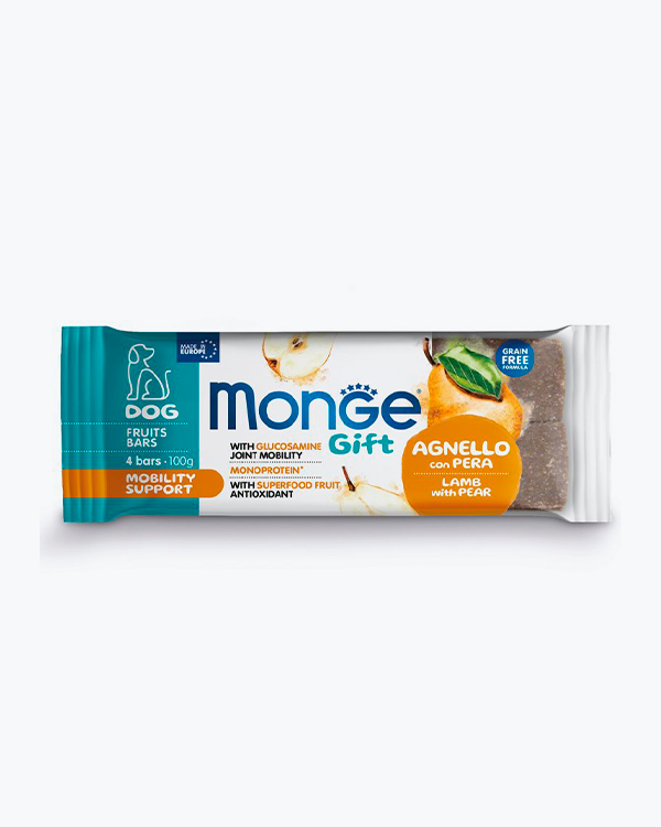Лакомство Monge Gift Dog Mobility support для собак, ягненок с грушей, 100 г