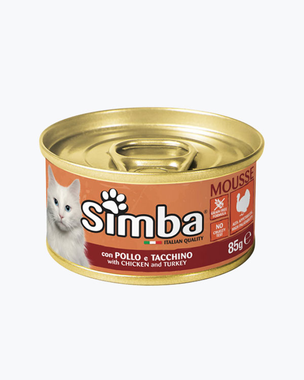 Вологий корм для котів Simba Cat Wet з куркою та індичкою, 85 г, з/б