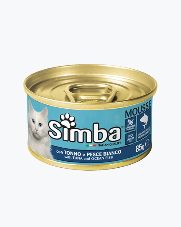 Вологий корм для котів Simba Cat Wet з тунцем та океанічною рибою, 85 г, з/б