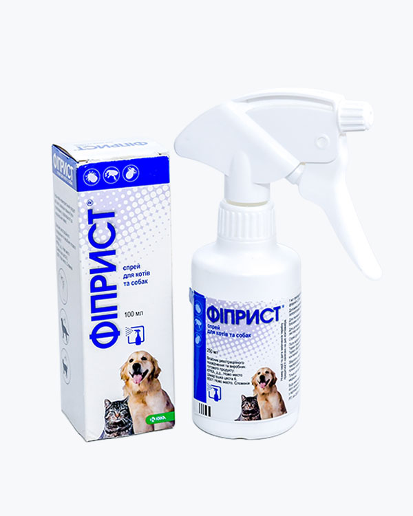 Спрей Фіприст від бліх і кліщів, для котів та собак, 100 мл