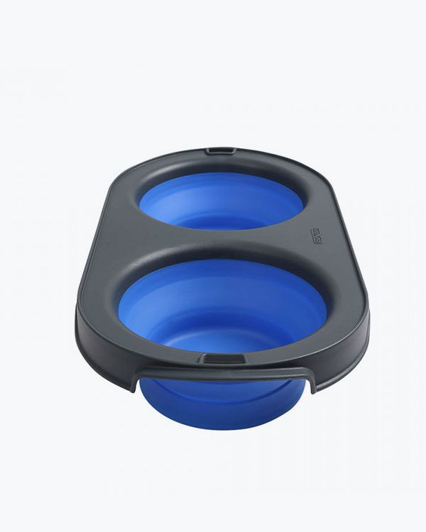 Миска складна подвійна Dexas Collapsible Pet Feeder, синя, 1.2 л - фото 2