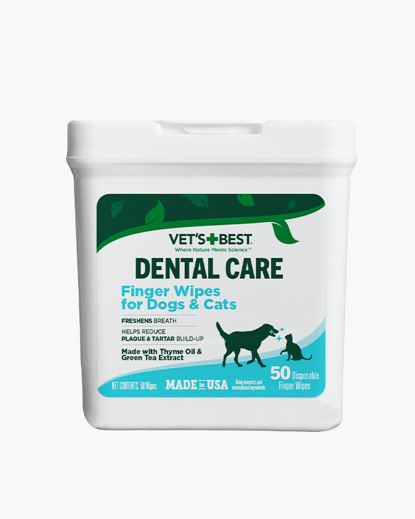 Серветки Vet's Best Dental Care Finger Wipes, для догляду за ротовою порожниною собак та котів, 50 шт