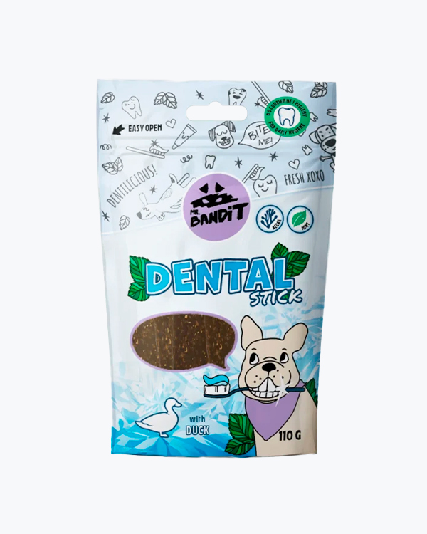 Ласощі Mr. Bandit для собак, дентал палички з качкою, 110 г
