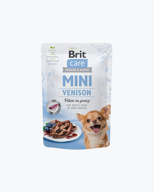 Вологий корм Brit care Mini, для собак, філе з дичиною в соусі, 85 г