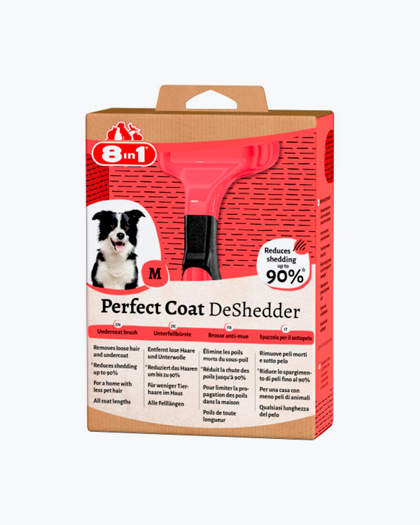 Дешеддер 8in1 Perfect Coat для вычесывания собак, размер M 6.5 см