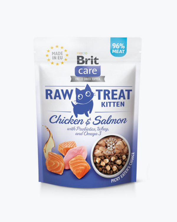 Ласощі Brit Raw Treat Freeze-dried Kitten для кошенят, курка та лосось, 40 г