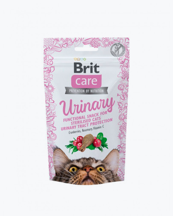 Ласощі Brit Care Functional Snack Urinary для котів, для здоров'я сечовидільної системи, з індичкою, 50 г