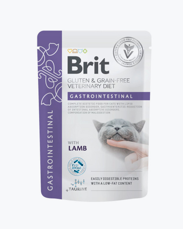 Вологий корм Brit GF VD Gastrointestinal для котів, з ягням, 85 г