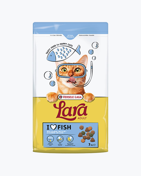 Сухой корм Lara Adult with Salmon для кошек, с лососем, 7 кг