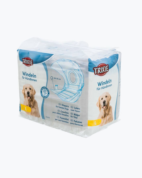 Підгузки Trixie для собак поліестер, розмір L 38-56 см, 12 шт