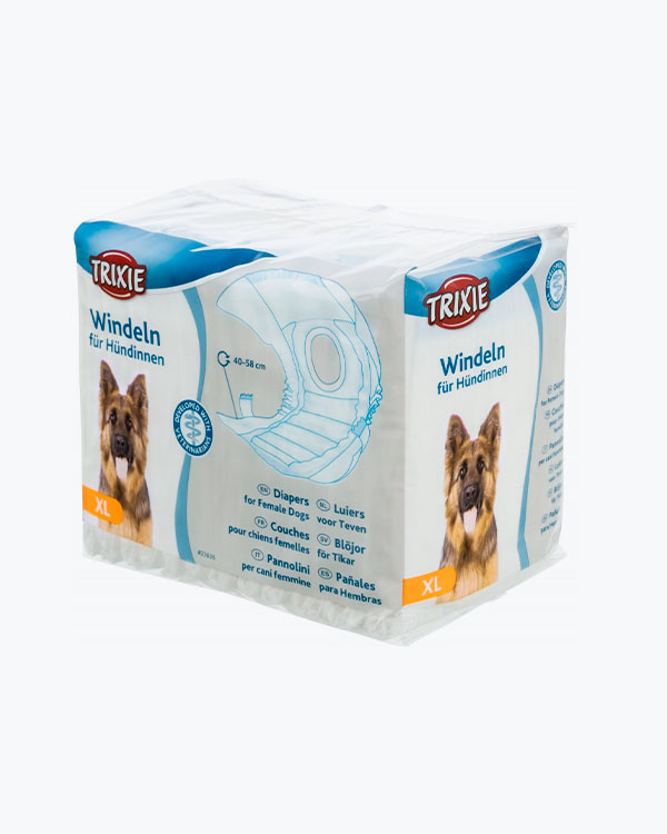 Підгузки Trixie для собак, поліестер, розмір XL 40-58 см, 12 шт