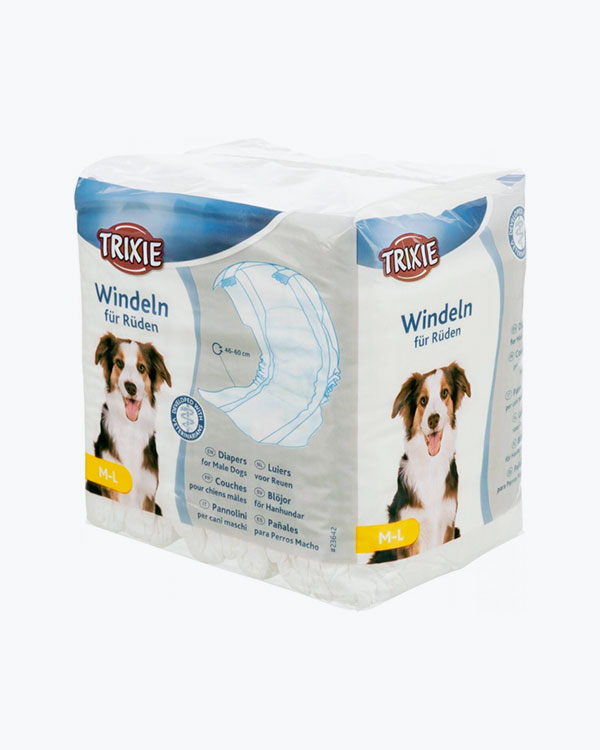 Подгузники Trixie для собак, полиэстер, размер M-L 46-60 см, 12 шт.