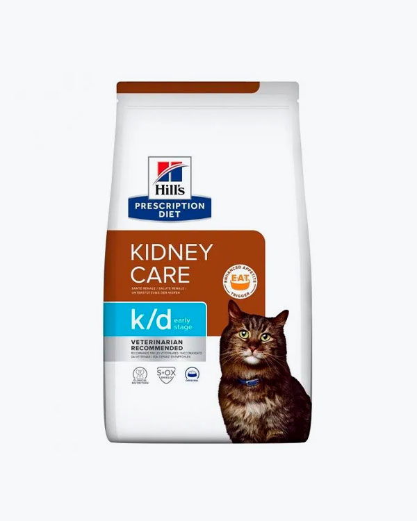 Сухий корм Hill's Prescription Diet k/d Early Stage Kidney Care для котів, підтримка здоров'я нирок, з куркою, 1.5 кг