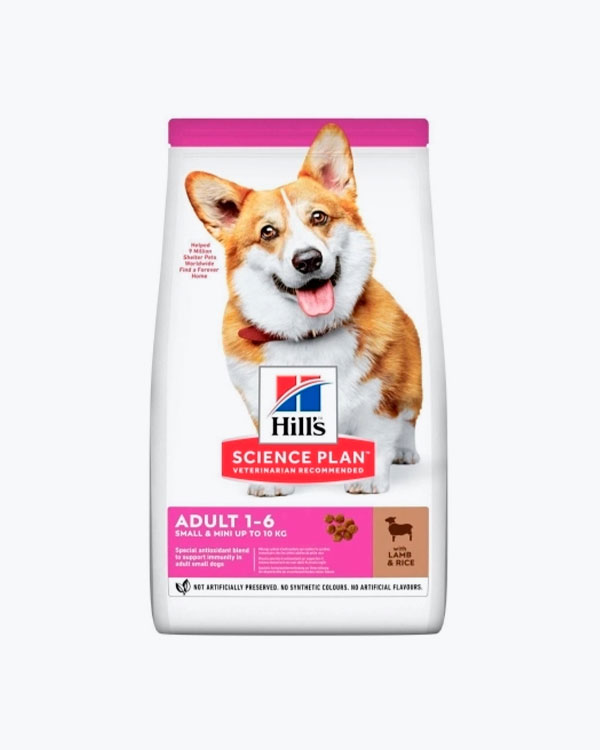Сухой корм Hill's Science Plan Canine Adult Small & Mini для собак малых пород, из ягнятины и риса, 6 кг