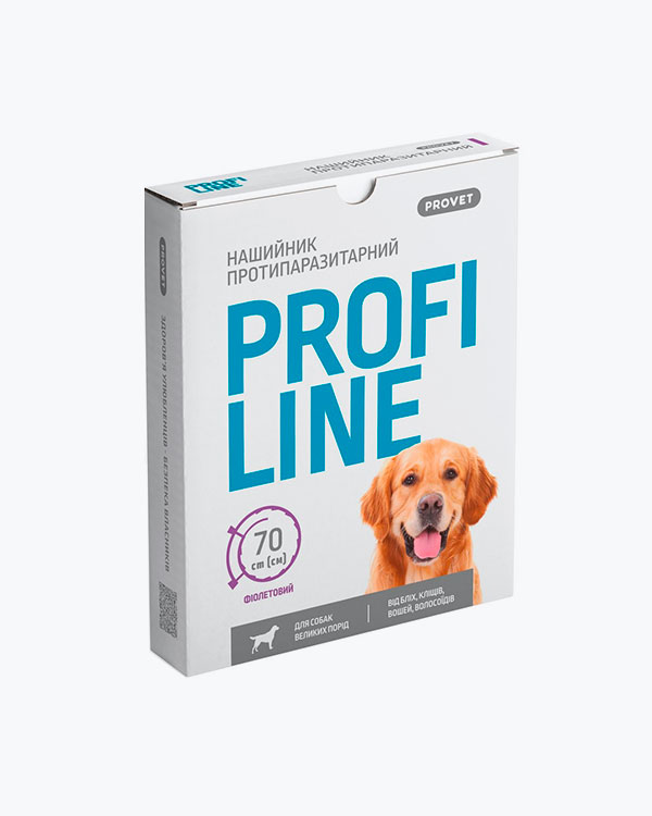 Нашийник ProVET Profiline для собак великих порід, інсектоакарицид, фіолетовий, 70 см