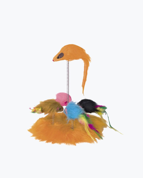 Ігровий комплекс Nobby Мишина родина на пружині, для котів, 15 см