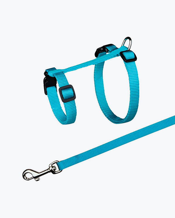 Шлейка з повідцем Trixie для великих котів, XXL нейлон, 35-57 см, 13 мм, колір в асортименті