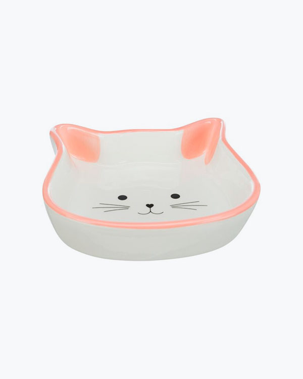 Миска Trixie для котів, у формі котячої мордочки, керамічна, 12 см, 250 мл, колір в асортименті