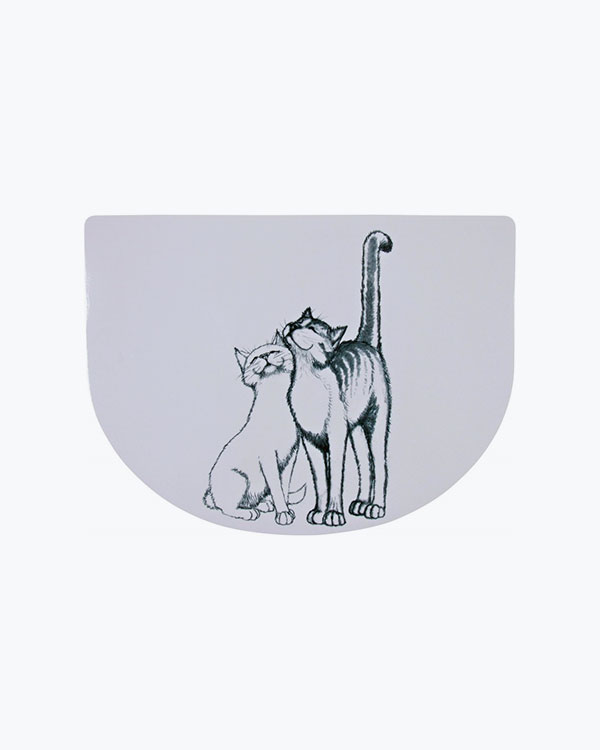 Килимок під миску Trixie Pussy Cats для котів, сірий пластик, 40х30 см