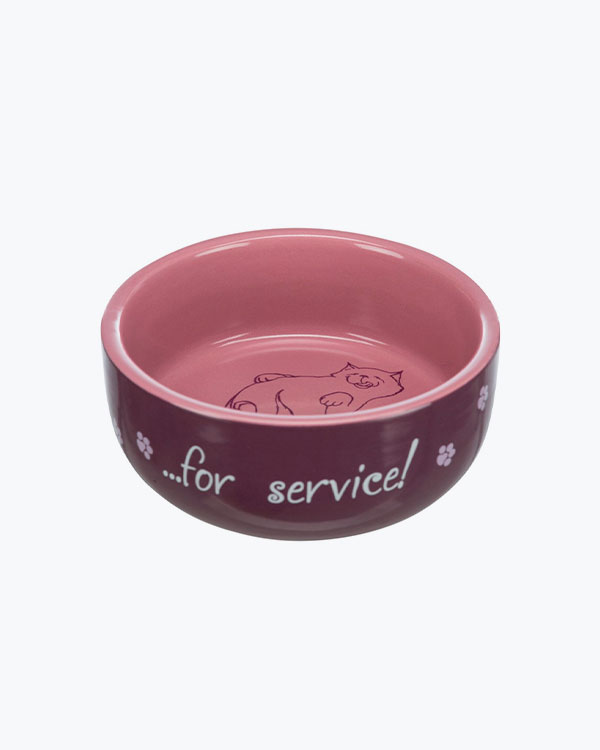 Миска Trixie Thanks for Service для котів, керамічна, 11 см, 300 мл, колір в асортименті