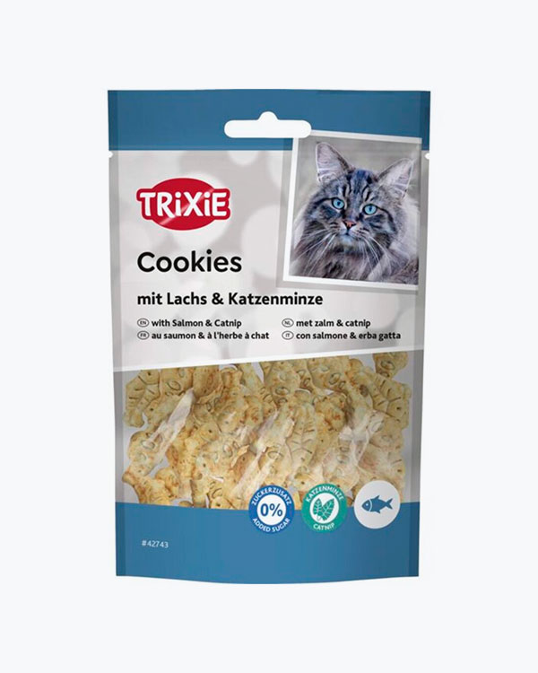 Ласощі Trixie Cookies with Salmon & Catnip для котів, печиво з лососем та котячою м’ятою, 50 г