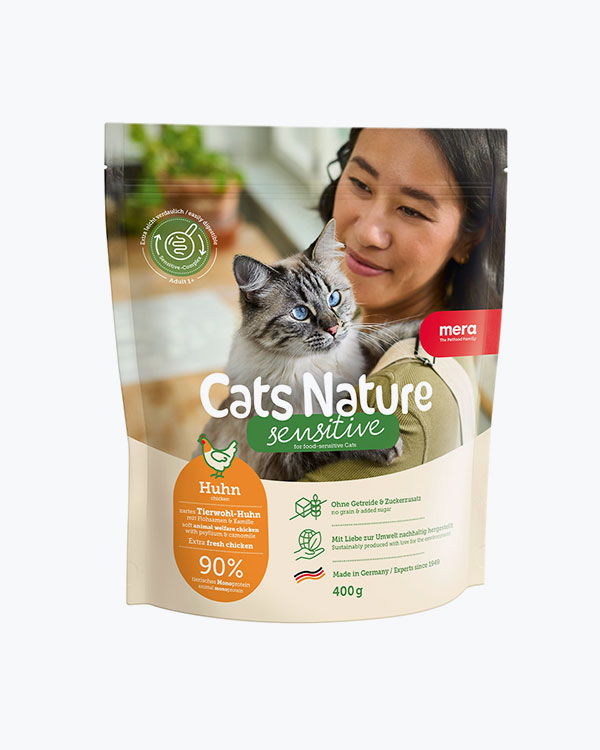 Сухой корм MERA Cats Nature Sensitive Chiken (Huhn) для кошек с чувствительным пищеварением, с курицей, 400 г