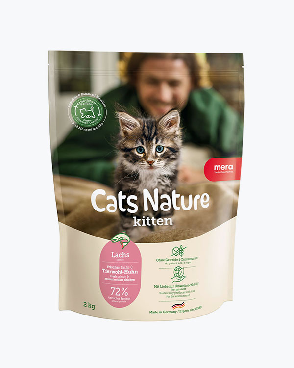 Сухий корм MERA Cats Nature Kitten Salmon (Lachs) для кошенят, з лососем, 2 кг