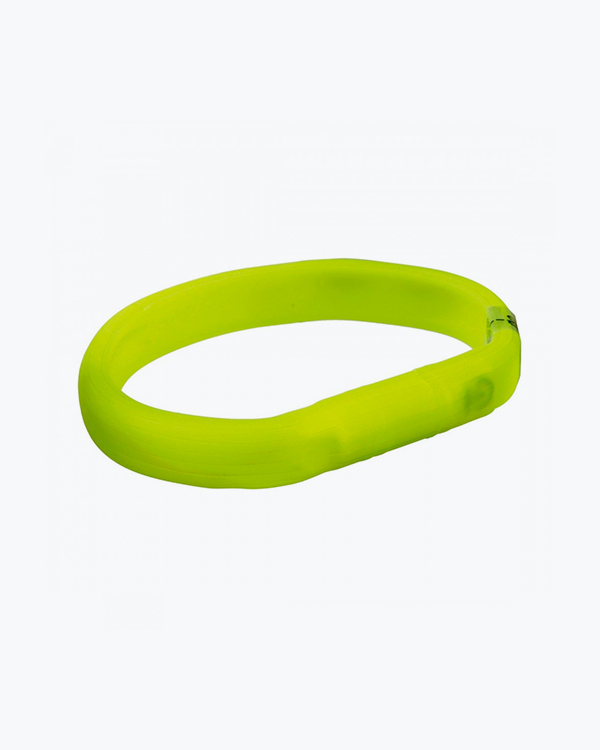 Нашийник Trixie Flash Light Ring USB для собак, з підсвічуванням, силіконовий, зелений, розмір M-L, 50 cм/18 мм