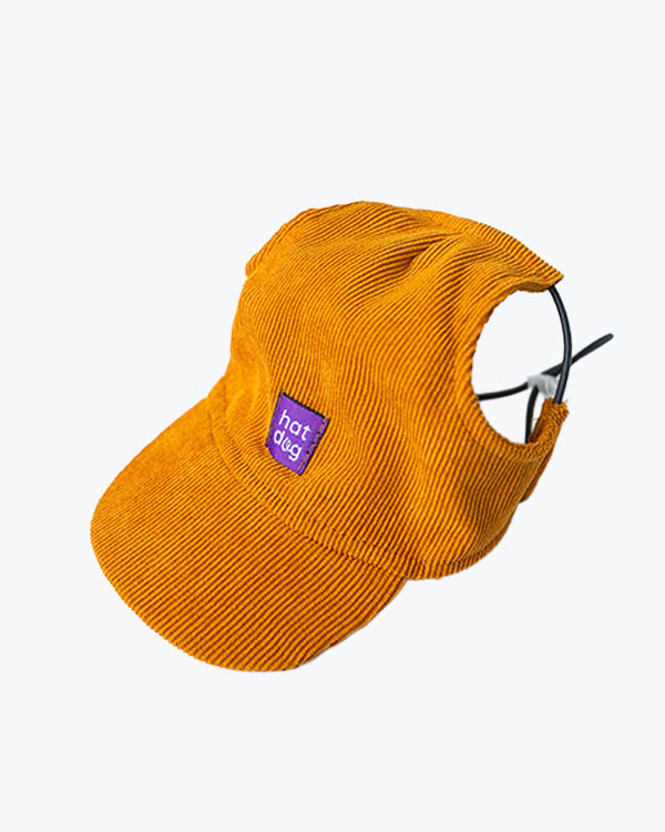 Кепка Hat-Dog вельветова для собак, Гірчична, розмір XL