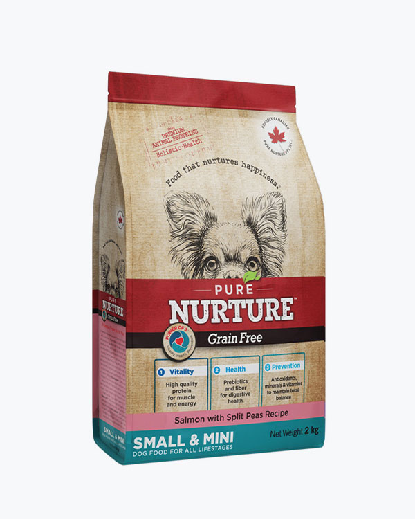 Сухий корм Pure Nurture Grain Free Small & Mini Adult, для собак дрібних порід, з лососем та горохом, 2 кг