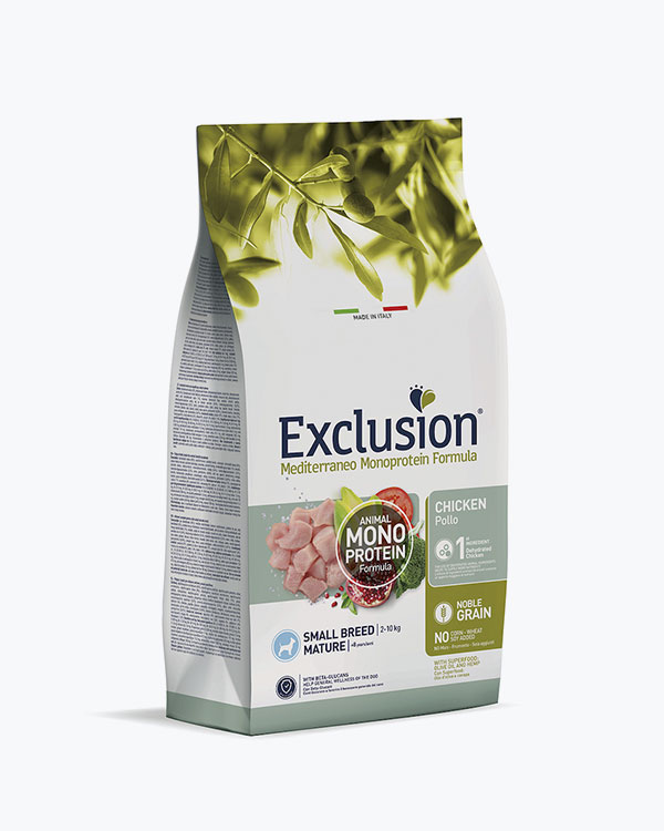 Сухий корм Exclusion Noble Grain Mature Chicken Small Breed для собак похилого віку дрібних порід, з куркою, 2 кг