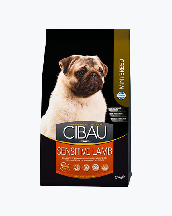 Сухой корм Farmina Cibau Sensitive Mini, для собак мелких пород с чувствительным пищеварением, ягненок, 2.5 кг