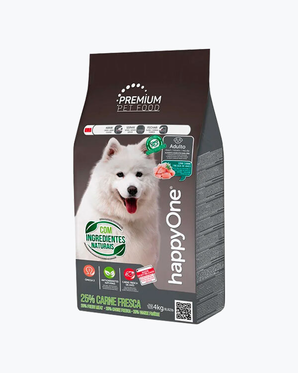 Сухой корм happyOne Premium Adult Dog Fresh Meat для взрослых собак со свежим мясом, 4 кг