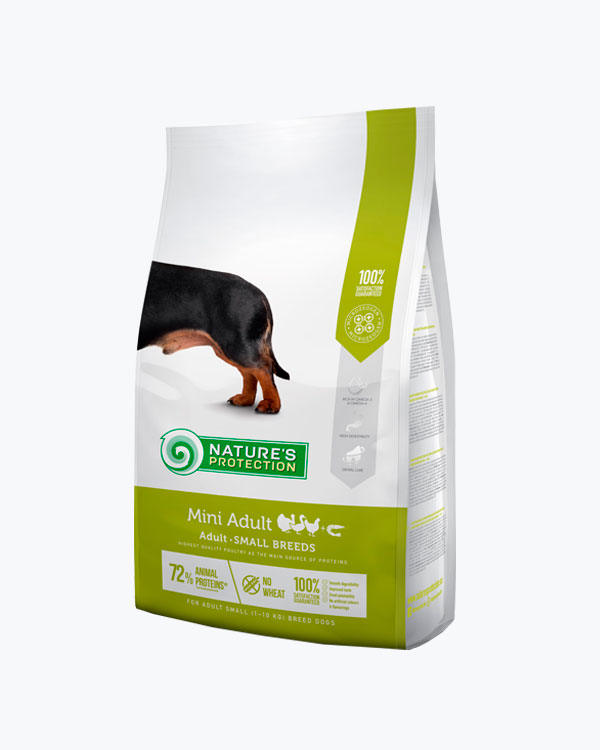 Сухой корм Nature's Protection Mini Adult Small Breeds для взрослых собак мелких пород, с курицей, 2 кг