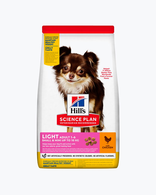 Сухий корм для собак HILL'S SCIENCE PLAN Adult Light Small & Mini, з куркою, 1,5 кг.