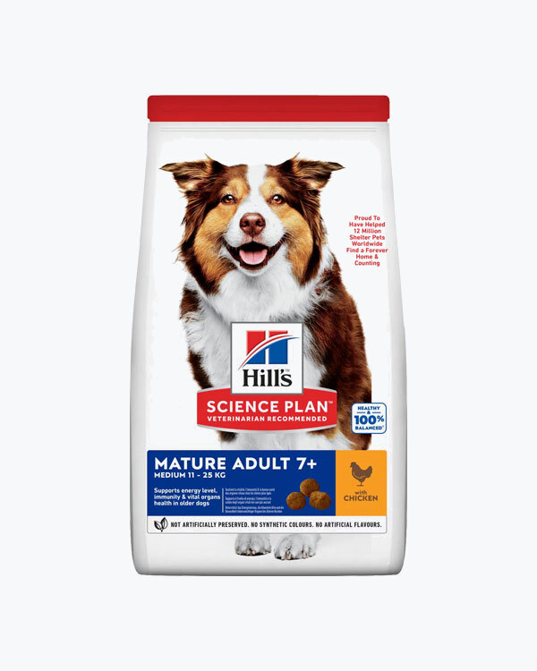 Сухий корм для собак HILL'S SCIENCE PLAN Mature Adult Medium, з куркою, 14 кг.