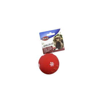 Різдвяна іграшка для собак TRIXIE М'ячик латекс, 8 см