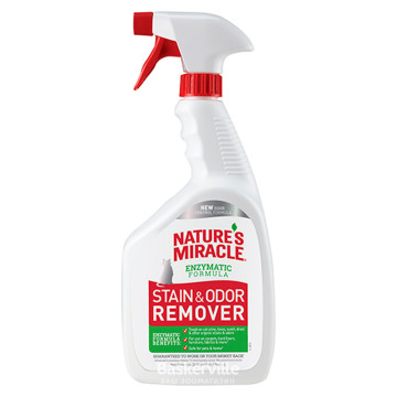 8in1 Nature's Miracle Stain & Odor Remover Спрей знищувач котячих плям та запахів, 946 мл