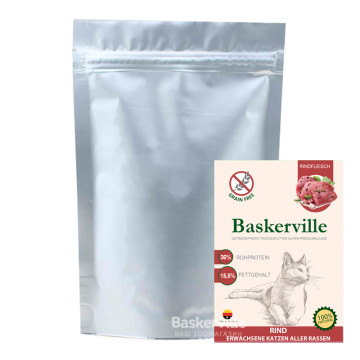 Сухий беззерновий корм для дорослих кішок Baskerville Adult Яловичина та батат ВАГОВИЙ 1кг