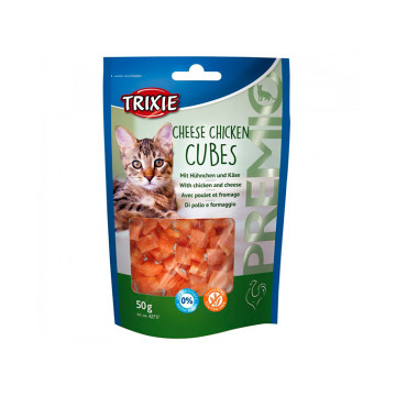Ласощі Trixie Premio Cheese Chicken Cubes для котів, сир і курка, 50 г